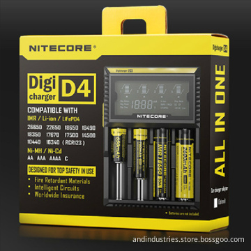 Original Nitecore D4 Intellicharger I2/I4/D4 Battery Digi Charger for Li-ion /Ni-MH Batteries